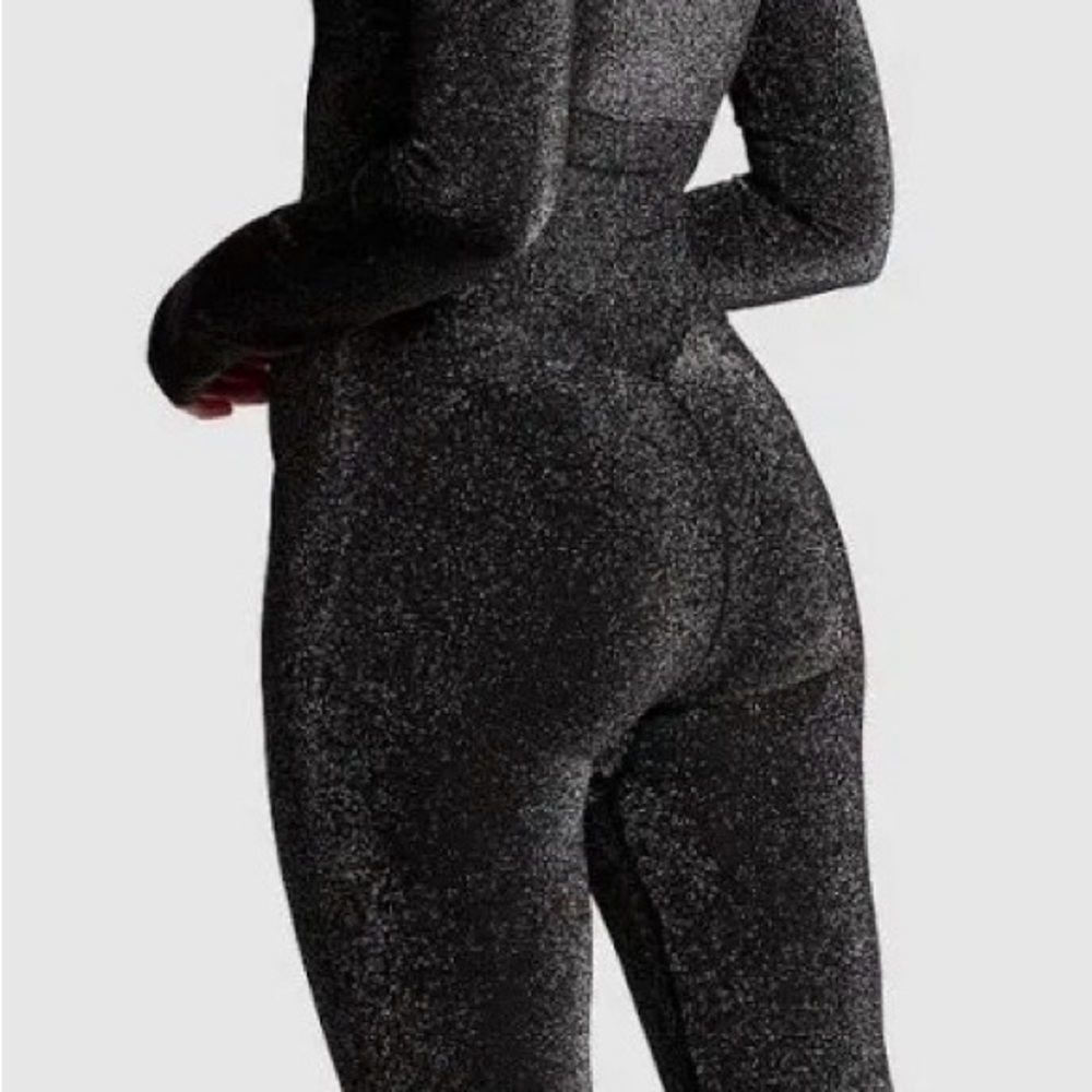 Sparkle High-Waist Women's Jumpsuit - Black
